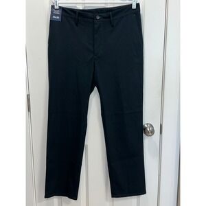 NEW Roundtree & Yorke Men Flannel Touch Trouser Andrew Straight Fit Black 34x28